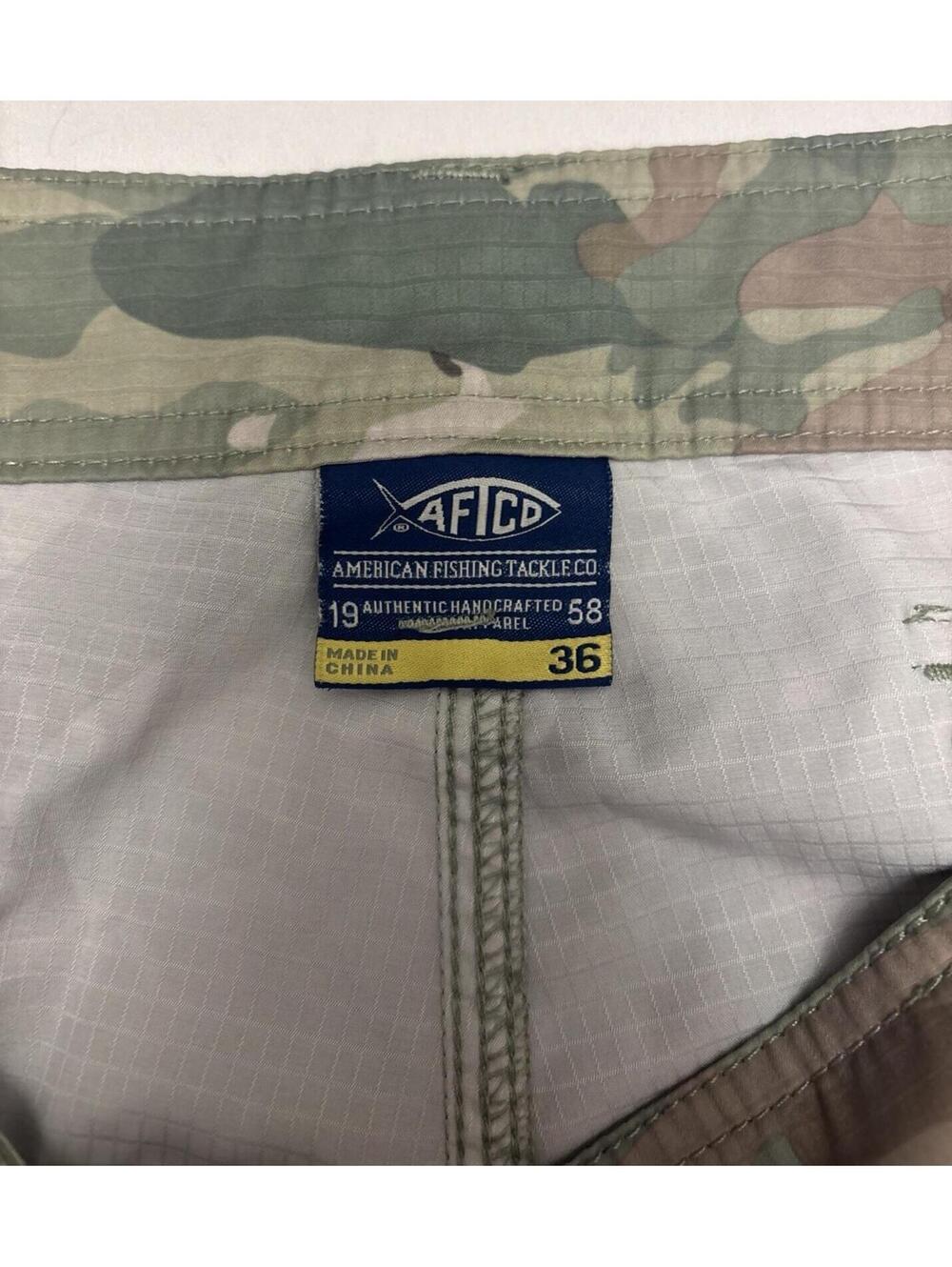 Men’s AFTCO M82 Tactical Fishing Pants Green Camo Size 36 - Picture 2 of 5